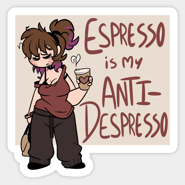 Espresso is my Anti-Depresso Sticker by BefishProductions